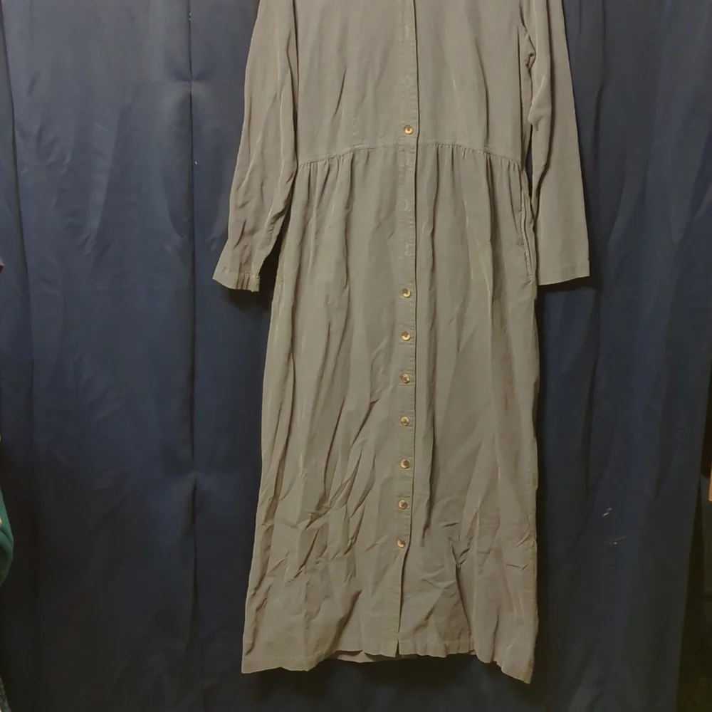 LL Bean Size 8 Women's Tall Button up Dress - Picture 4 of 4